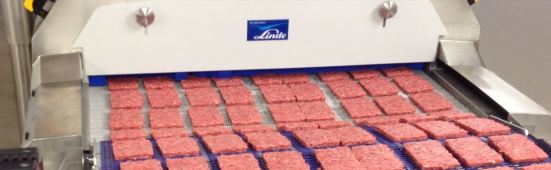 Burgers fed to a AGA Linde Freezer